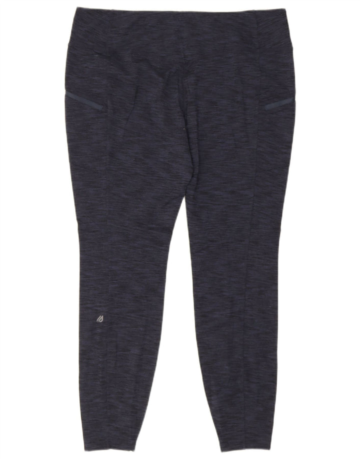Eddie Bauer Womens Leggings UK 18 XL  Navy Blue Flecked
