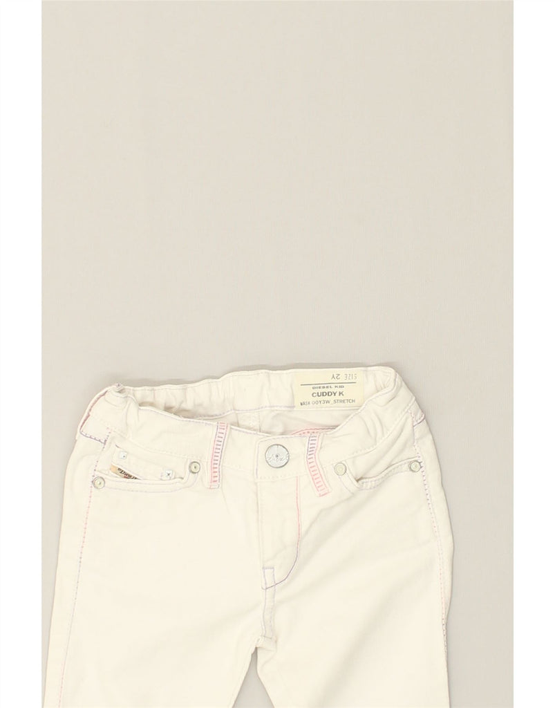 DIESEL Baby Girls Cuddy Slim Jeans 18-24 Months W16 L13 White Cotton | Vintage Diesel | Thrift | Second-Hand Diesel | Used Clothing | Messina Hembry 