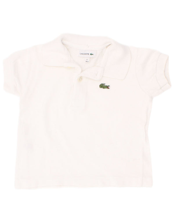 Lacoste Baby Boys Polo Shirt 9-12 Months White Cotton