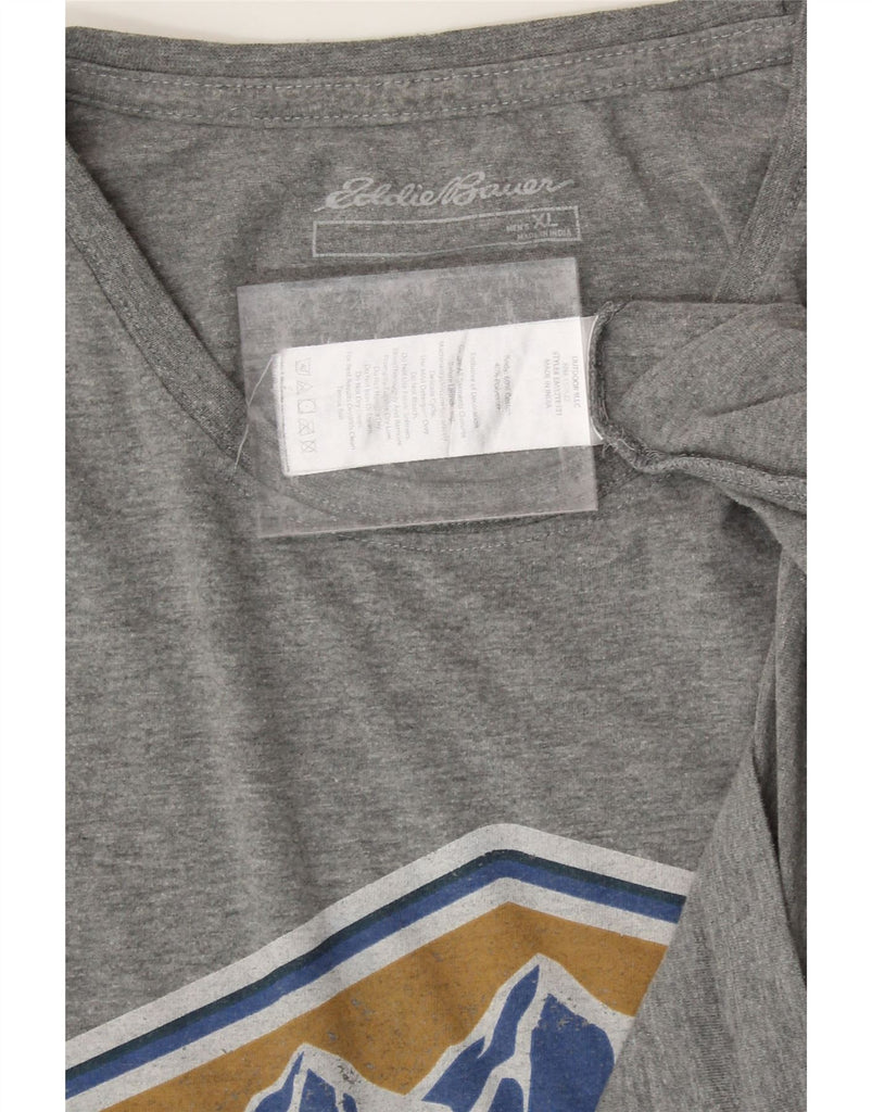 EDDIE BAUER Mens Graphic T-Shirt Top XL Grey Cotton Vintage Eddie Bauer and Second-Hand Eddie Bauer from Messina Hembry 