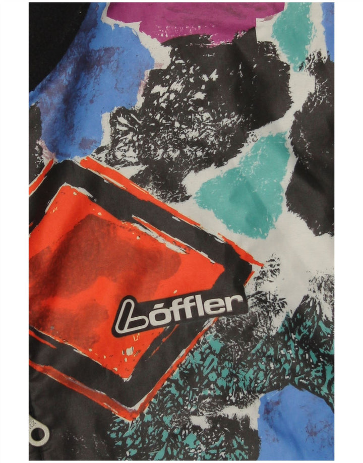 Loffler Mens Fleece Jacket UK 38 Medium Black Geometric