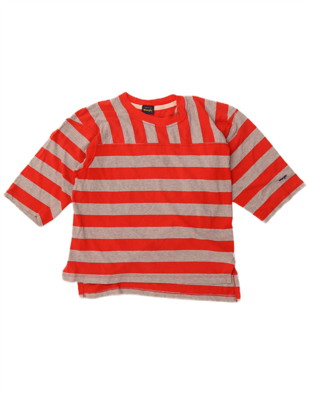 Wrangler Womens Oversized Top 3/4 Sleeve UK 10 Small Red Striped
