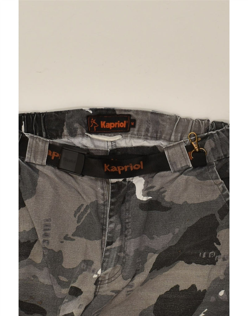 KAPRIOL Mens Straight Cargo Trousers Medium W30 L27 Grey Camouflage | Vintage Kapriol | Thrift | Second-Hand Kapriol | Used Clothing | Messina Hembry 