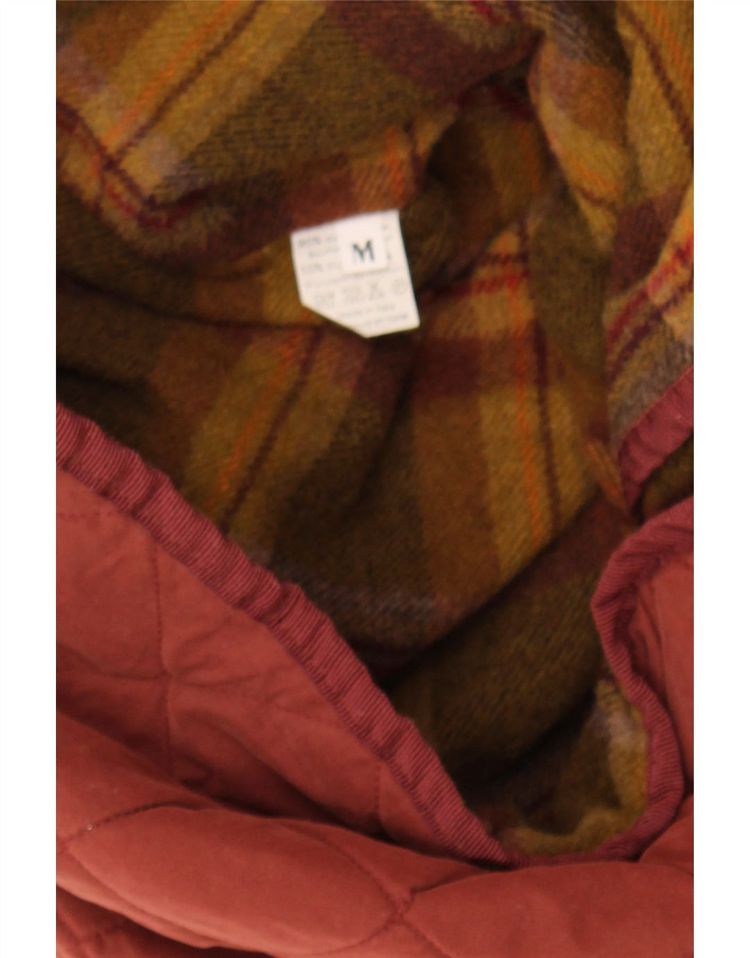 VINTAGE Mens Quilted Jacket UK 38 Medium Red Cotton Vintage Vintage and Second-Hand Vintage from Messina Hembry 