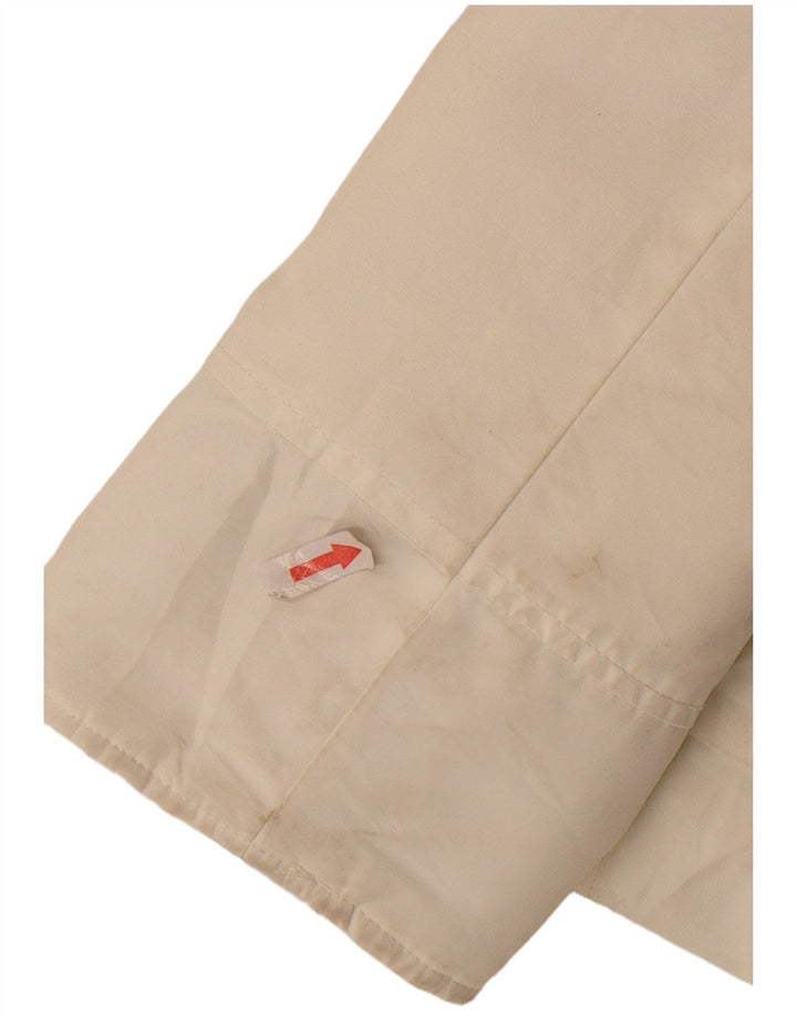 Canadian Womens Hooded Padded Coat IT 44 Medium Off White Cotton