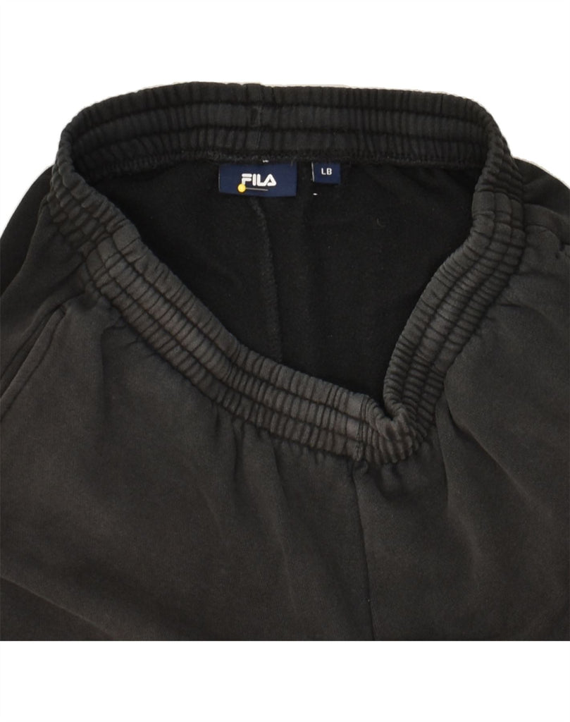 FILA Boys Tracksuit Trousers Joggers 9-10 Years Large Black Cotton | Vintage Fila | Thrift | Second-Hand Fila | Used Clothing | Messina Hembry 