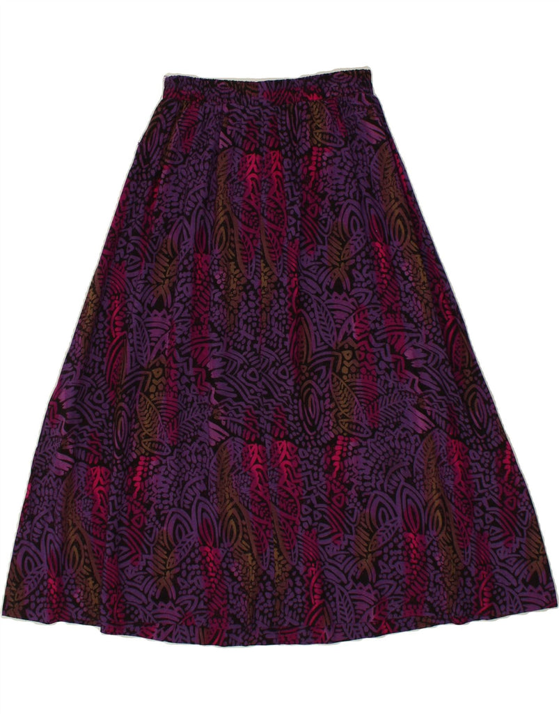 VINTAGE Womens Abstract Pattern A-Line Skirt W28 Medium Purple Vintage Vintage and Second-Hand Vintage from Messina Hembry 