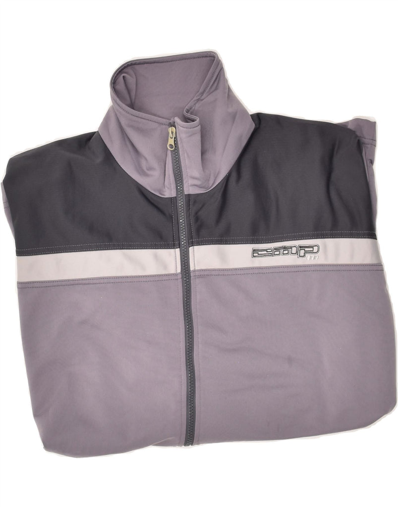 CAMPAGNOLO Mens Tracksuit Top Jacket XL Grey Colourblock Polyester | Vintage Campagnolo | Thrift | Second-Hand Campagnolo | Used Clothing | Messina Hembry 