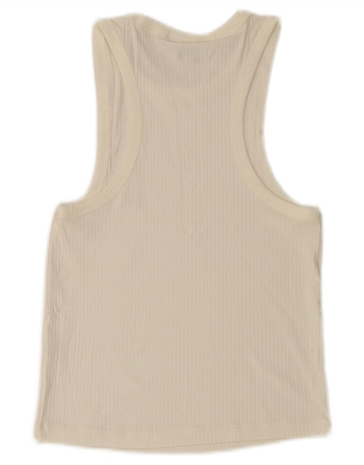 Lee Womens Crop Slim Fit Vest Top UK 8 Small White