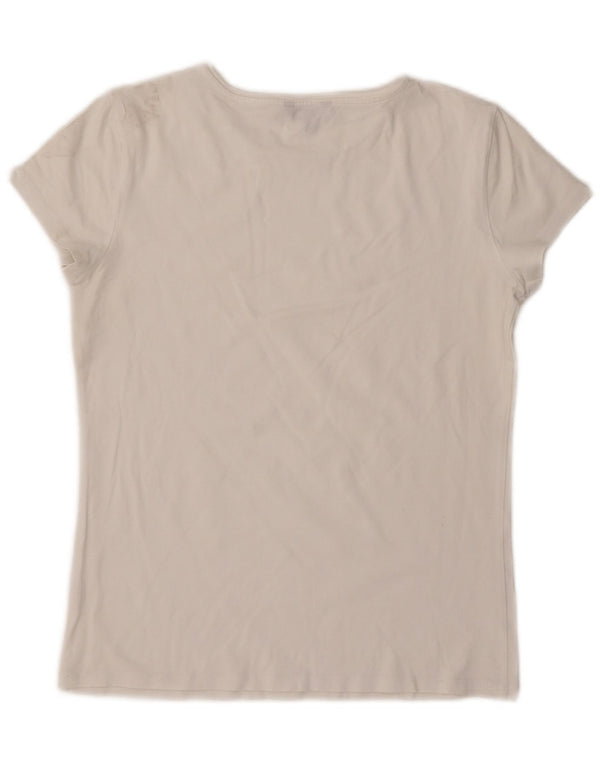 Massimo Dutti Womens T-Shirt Top UK 18 XL White