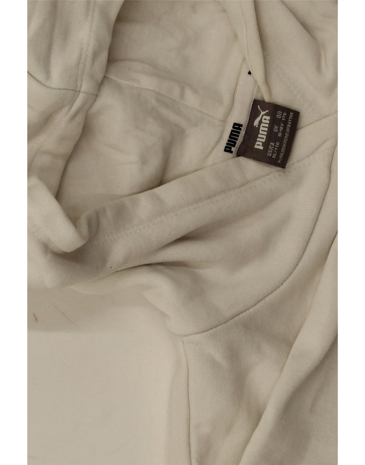 Puma Girls Graphic Hoodie Jumper 15-16 Years White
