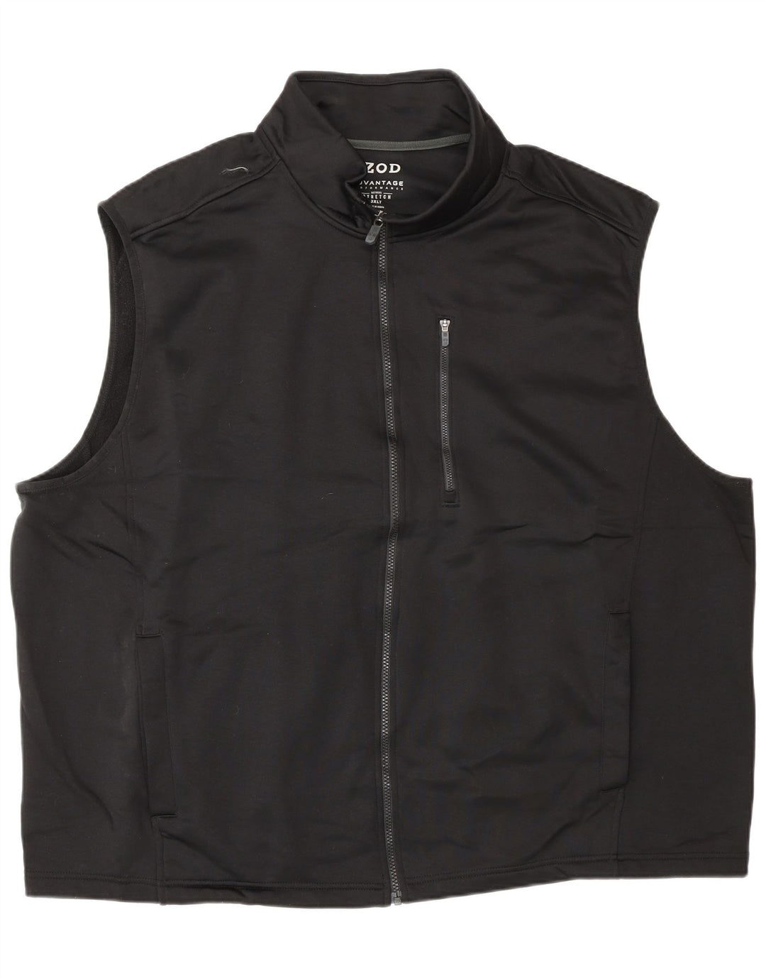 Izod Mens Sleeveless Tracksuit Top Jacket 3XL Black Polyester