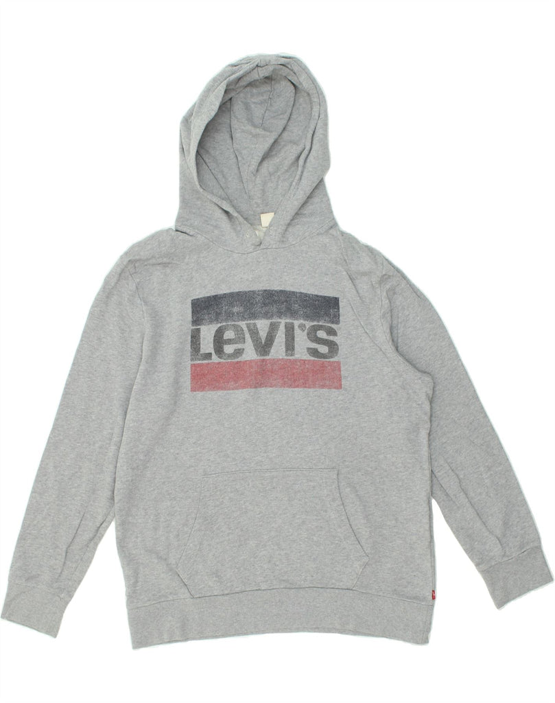 LEVI'S Mens Graphic Hoodie Jumper XL Grey Cotton | Vintage Levi's | Thrift | Second-Hand Levi's | Used Clothing | Messina Hembry 