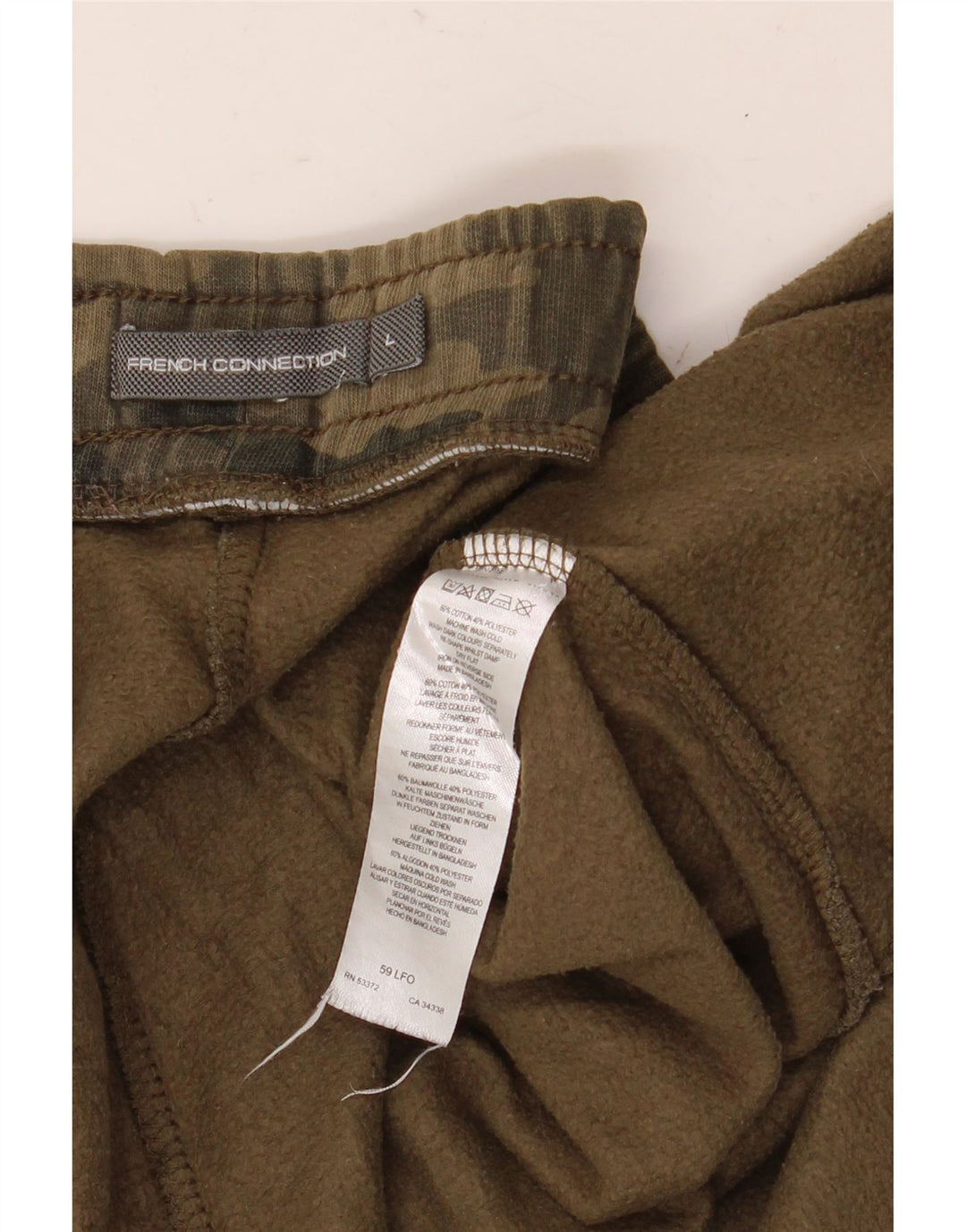 French Connection Mens Sport Shorts Large  Khaki Camouflage Cotton