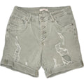 GAUDI Womens Distressed Denim Shorts UK 18 XL W34 Grey Cotton | Vintage | Thrift | Second-Hand | Used Clothing | Messina Hembry 
