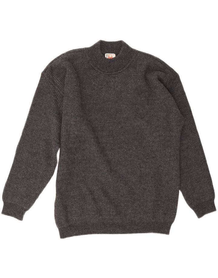 Stefanel Mens Turtle Neck Jumper Sweater Medium Grey Wool