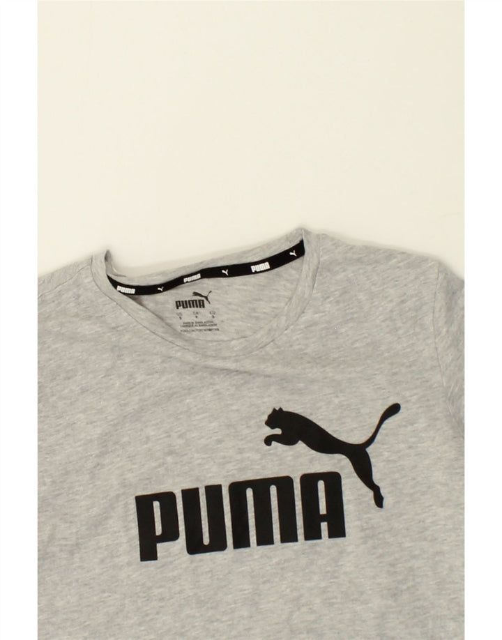 PUMA Womens Graphic T-Shirt Top UK 10 Small Grey Vintage Puma and Second-Hand Puma from Messina Hembry 