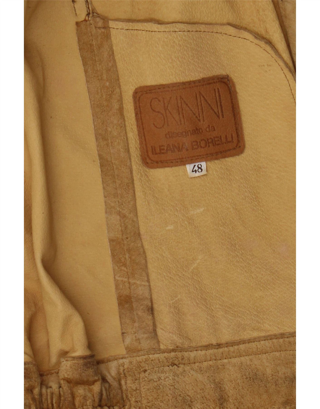 Skinni Womens Suede Jacket IT 48 XL Beige