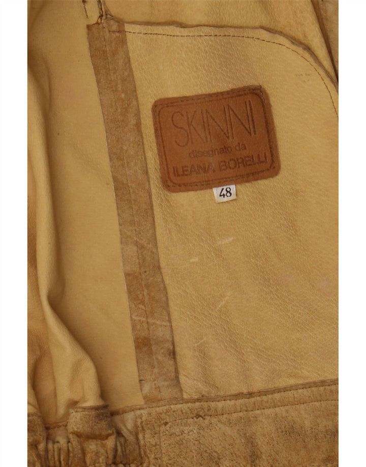 Skinni Womens Suede Jacket IT 48 XL Beige