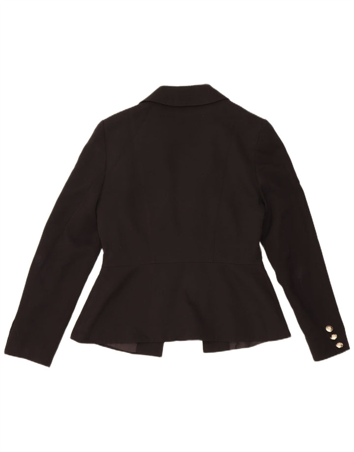 LIPSY Womens Double Breasted Blazer Jacket UK 12 Medium Black Polyester