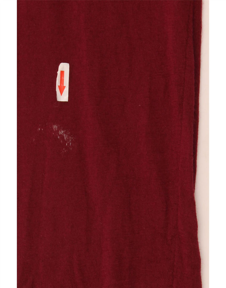 MARKS & SPENCER Mens V-Neck Jumper Sweater 2XL Red Merino Wool
