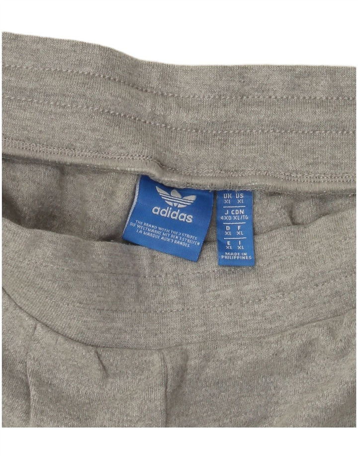ADIDAS Mens Tracksuit Trousers XL  Grey Colourblock Cotton