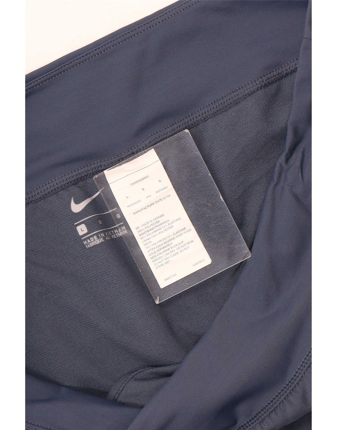 Nike Womens Sport Shorts UK 16 Large Navy Blue Polyester