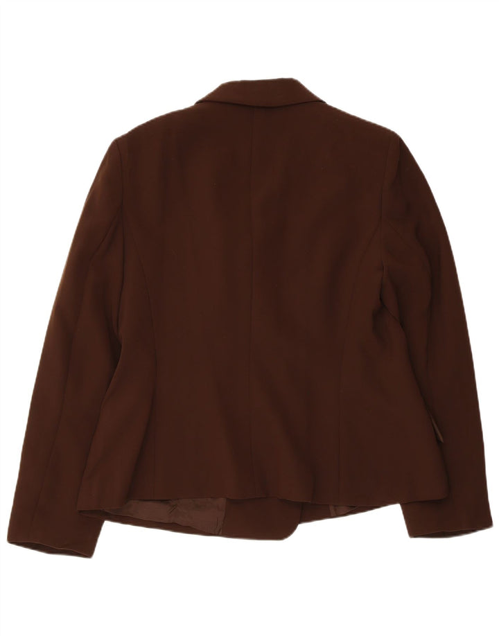 LUISA SPAGNOLI Womens Blazer Jacket IT 48 XL Brown Polyester