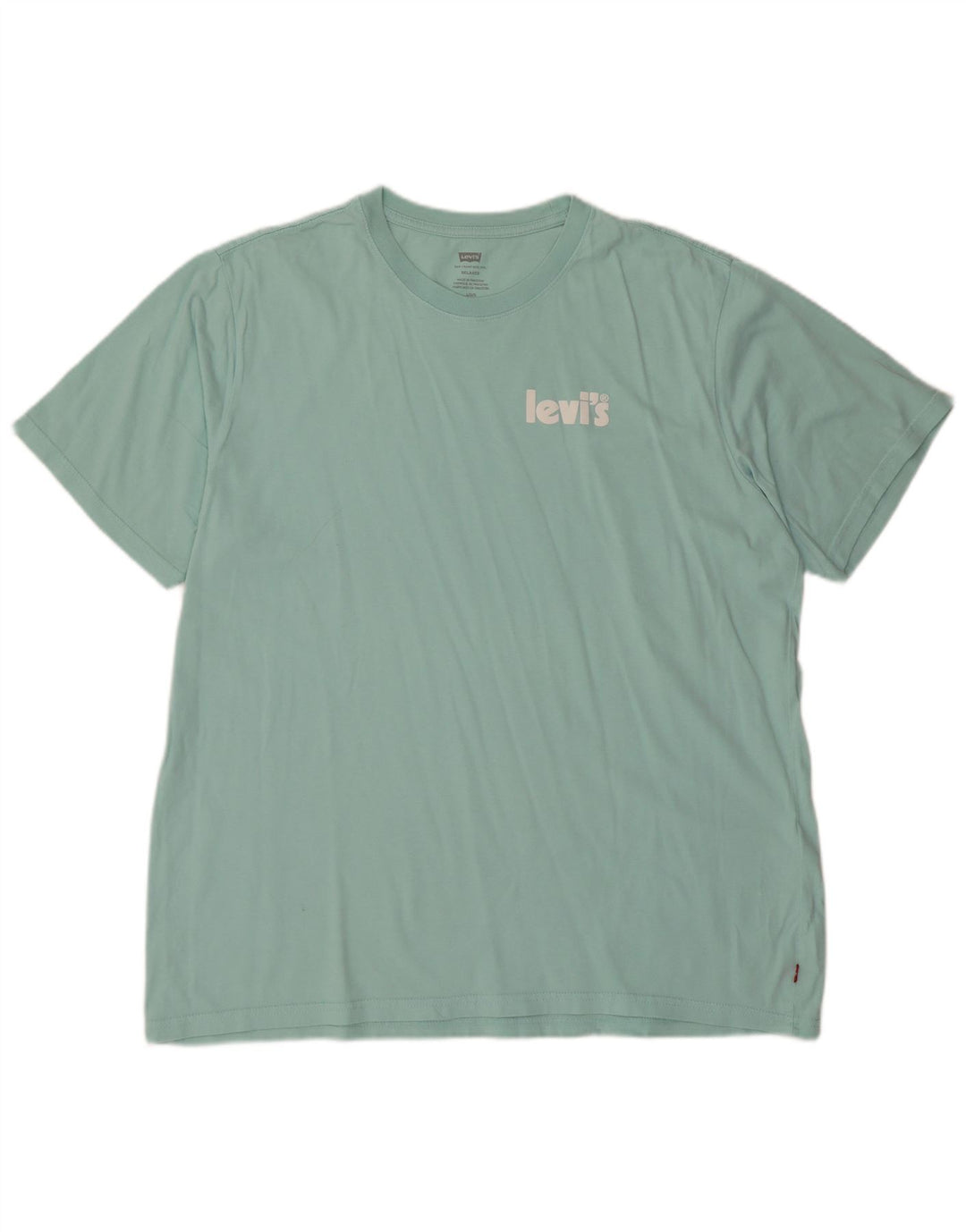 LEVI'S Mens Relaxed T-Shirt Top Large Turquoise Cotton