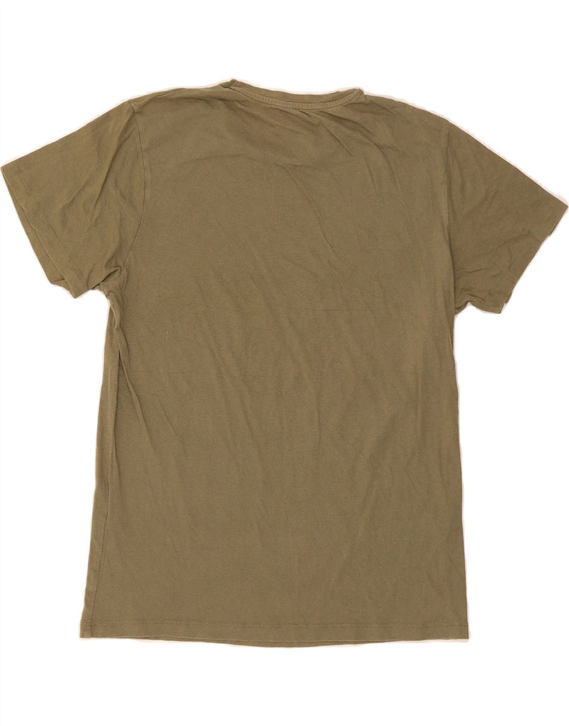 JACK & JONES Mens Regular Fit T-Shirt Top Medium Khaki Cotton Vintage Jack & Jones and Second-Hand Jack & Jones from Messina Hembry 