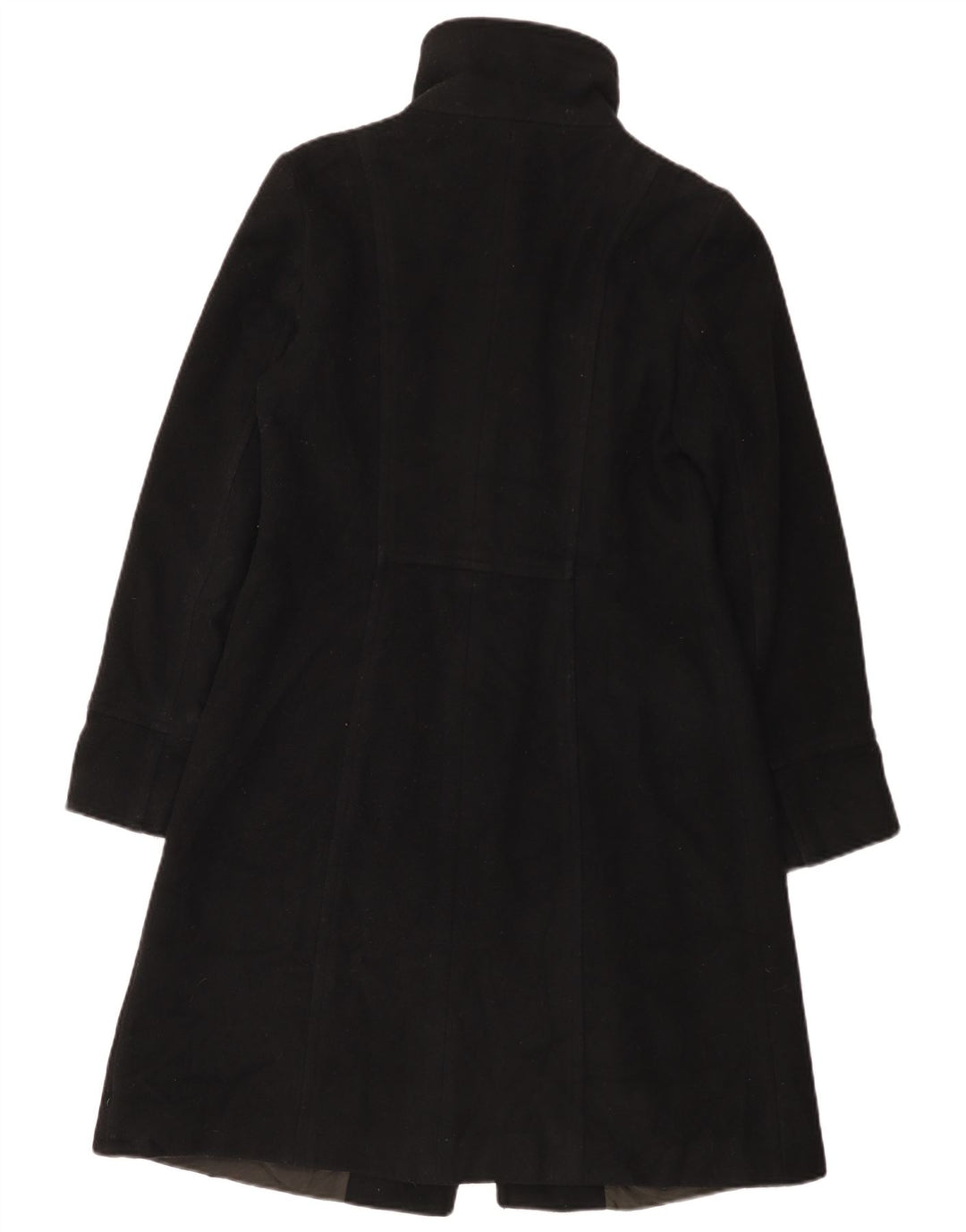 Zara Womens Overcoat UK 12 Medium Black Wool