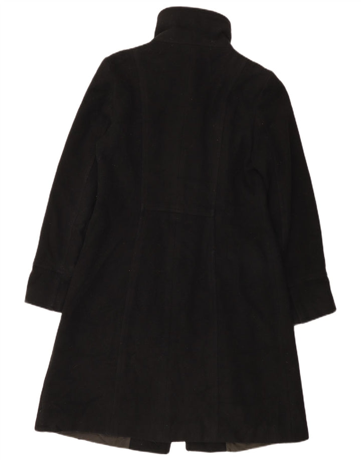 Zara Womens Overcoat UK 12 Medium Black Wool