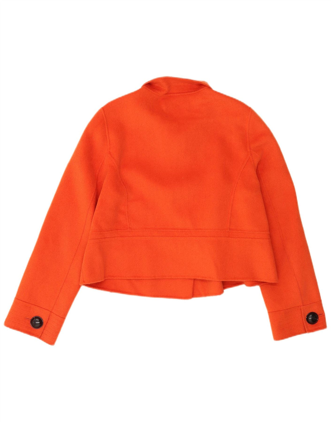 Jaeger Womens 3 Button Bolero Jacket UK 12 Medium Orange Angora