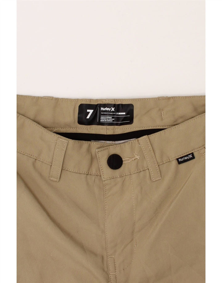 HURLEY Boys Chino Shorts 6-7 Years W22 Beige Polyester Vintage Hurley and Second-Hand Hurley from Messina Hembry 