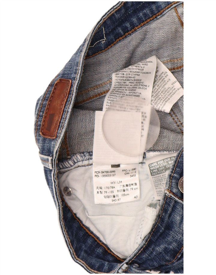 LEVI'S Womens Demi Curve Classic Rise Straight Jeans W31 L34 Blue Cotton