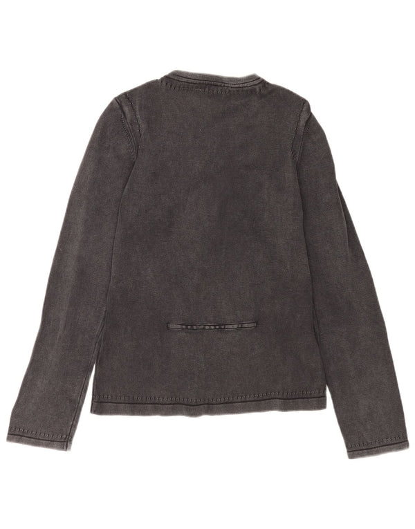 Marlboro Classics Womens Cardigan Sweater UK 14 Large Grey Cotton
