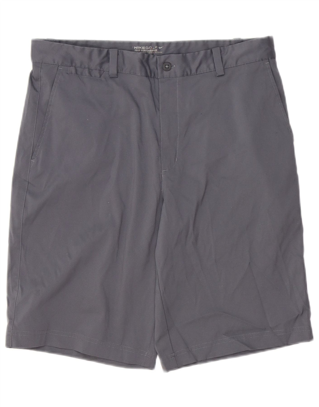 Nike Mens Dri Fit Chino Shorts W32 Medium Grey Polyester