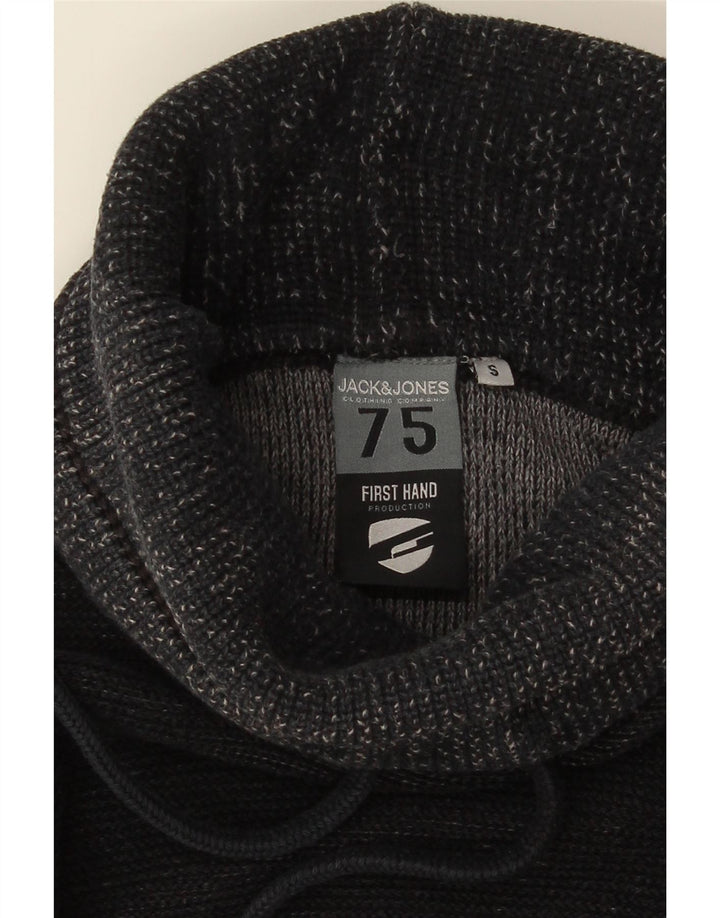 JACK & JONES Mens Roll Neck Jumper Sweater Small Grey