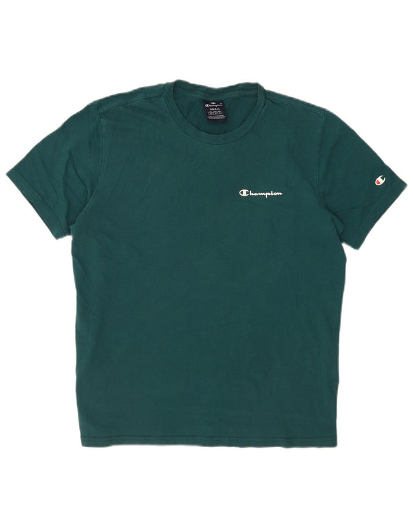 Champion Mens T-Shirt Top Small Green Cotton
