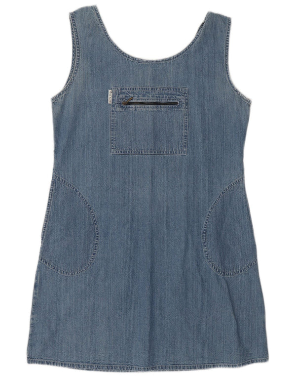 Jean Paul Womens Sleeveless Denim Dress UK 14 Medium Blue Cotton