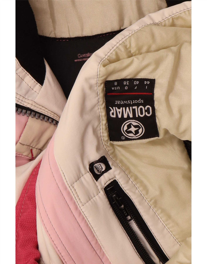 Colmar Womens Loose Fit Ski Jacket IT 44 Medium Pink Colourblock