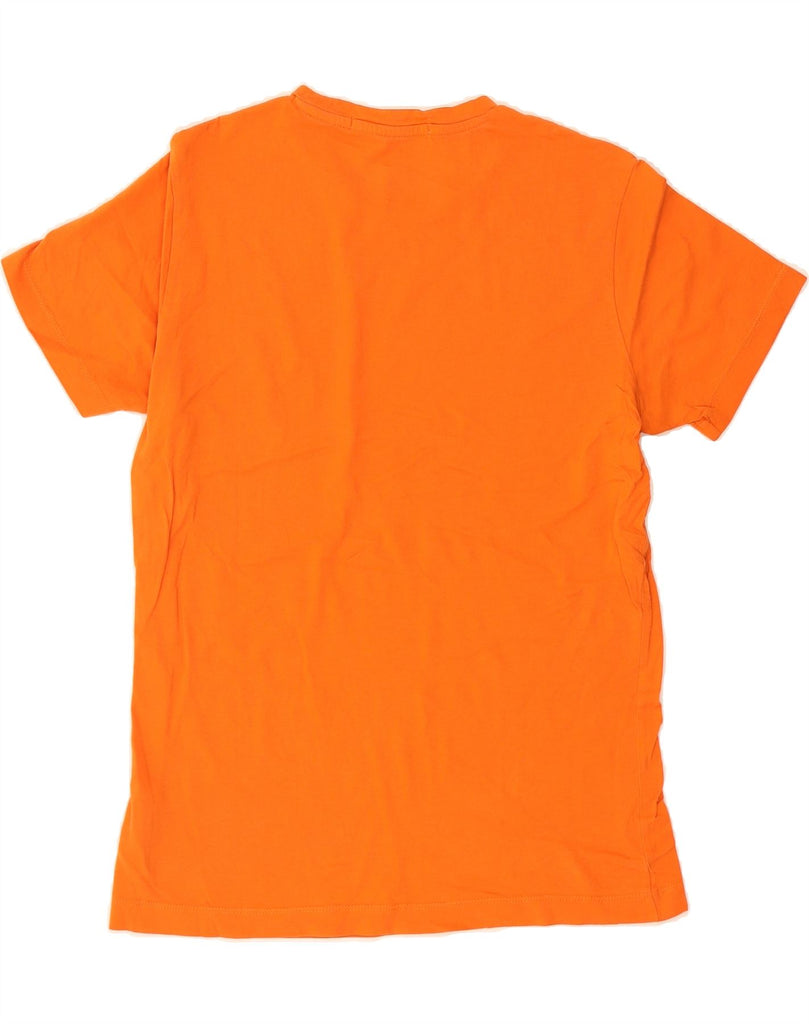 CALVIN KLEIN JEANS Mens Graphic T-Shirt Top Medium Orange Cotton Vintage Calvin Klein Jeans and Second-Hand Calvin Klein Jeans from Messina Hembry 