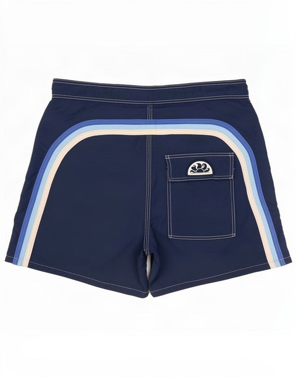 Sundek Mens Swimming Shorts Small Navy Blue Nylon