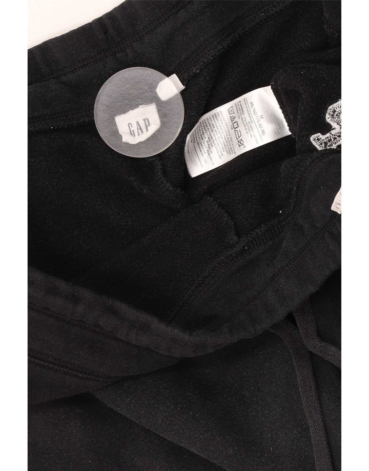 Gap Womens Graphic Tracksuit Trousers UK 14 Medium  Black Cotton