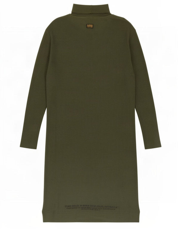 G-Star Womens Jumper Dress UK 14 Medium Khaki