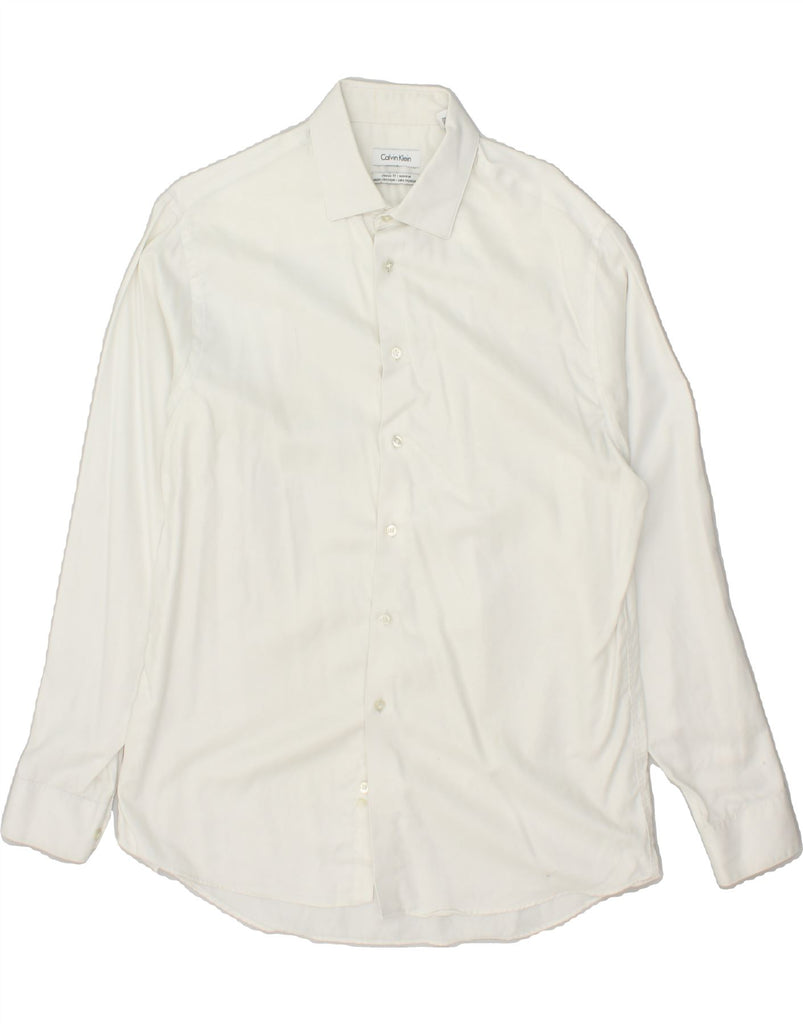 CALVIN KLEIN Mens NON - IRON Classic Fit Shirt Size 16 1/2 Large White | Vintage Calvin Klein | Thrift | Second-Hand Calvin Klein | Used Clothing | Messina Hembry 