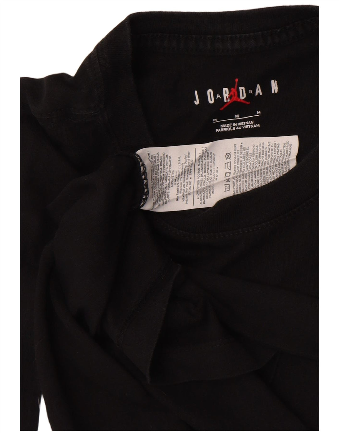 Jordan Mens Air Graphic T-Shirt Top Medium Black Cotton