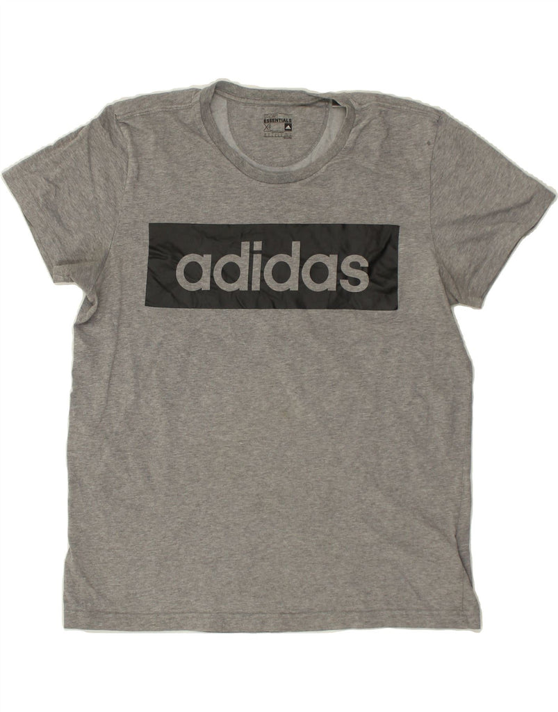 ADIDAS Mens Graphic T-Shirt Top XL Grey Cotton | Vintage Adidas | Thrift | Second-Hand Adidas | Used Clothing | Messina Hembry 