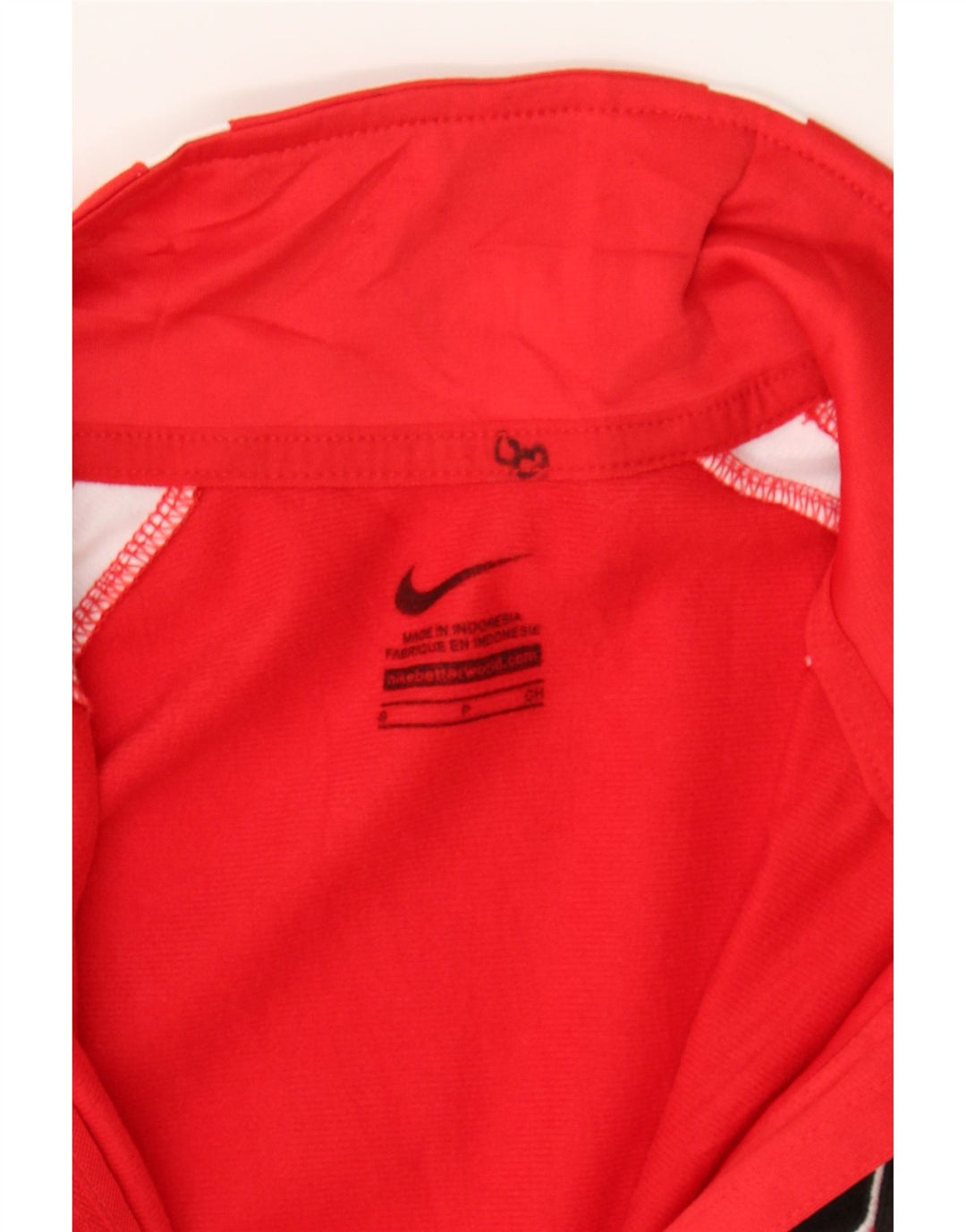 NIKE Mens Graphic Tracksuit Top Jacket Small Red Polyester Vintage Nike and Second-Hand Nike from Messina Hembry 