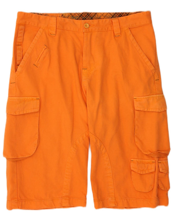 OXER Mens Cargo Shorts IT 52 XL W36 Orange Cotton